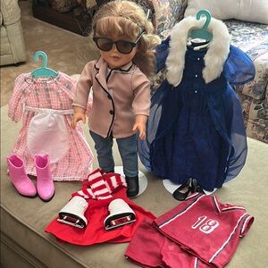 Stylish Meritus Brand Doll with Outfits and Accessories (includes doll stand)